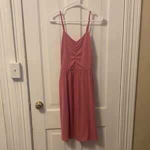 Elegant Pink Midi Dress